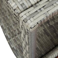 Poly Rattan & Eucalyptus Wood Spa Surround vidaXL