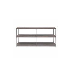 Pan Emirates Bamileke Metal & Wood Console Table W/Shelf (161 x 51 x 76 cm)