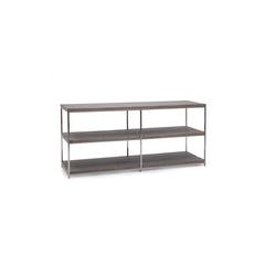 Pan Emirates Bamileke Metal & Wood Console Table W/Shelf (161 x 51 x 76 cm)