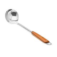 Raj Stainless Steel Ladle W/Wooden Handle (36 cm)