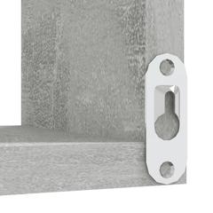 vidaXL Engineered Wood Wall-Mounted Corner Shelf (40 x 40 x 50 cm, Concrete Grey)