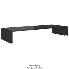 طاولة تلفاز زجاجاية أسود 80x30x13 سم فيدا إكس إل