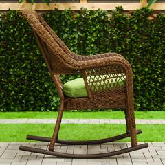 Danube Home Casa Loma Wicker Single Seater Rocking Chair (29 x 26.5 x 37.5 cm, Green)